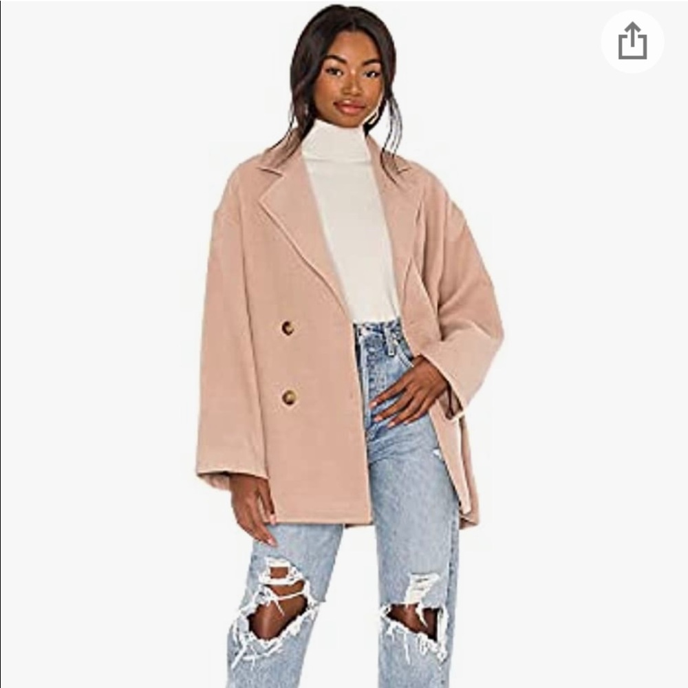 NWT Free People Hanna Slouchy Camel Coat SMALL